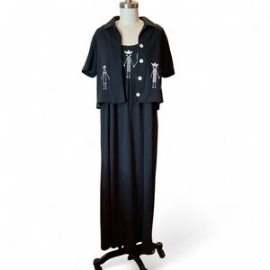 California Concepts Maxi Dress and matching short sleeve cardigan Stick Figures